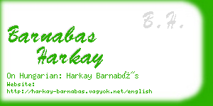 barnabas harkay business card